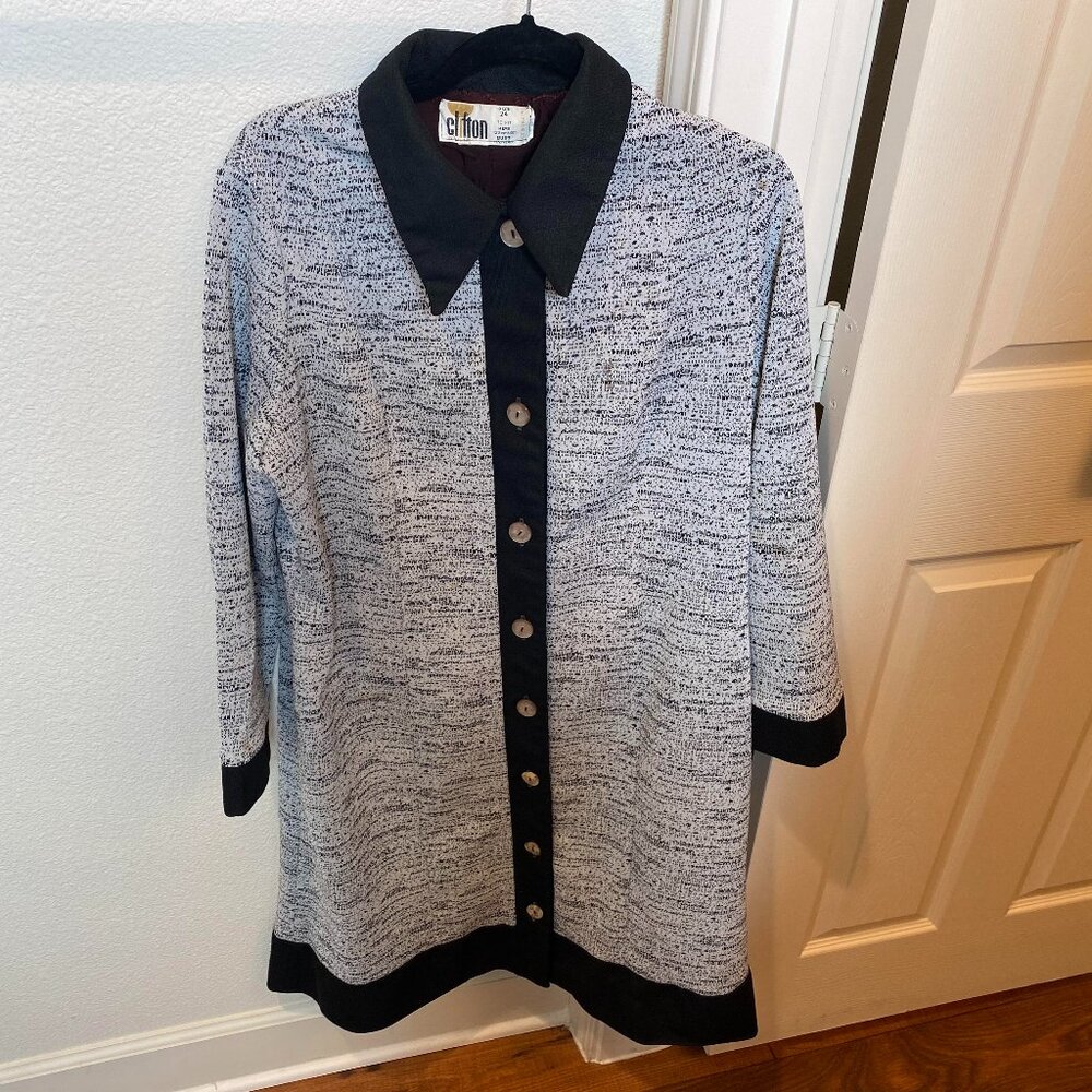 Vintage 90s Clifton Button-Down Duster Coat